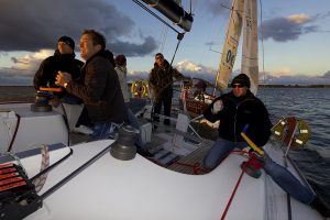 Letzte Stralsunder Mittwochsregatta 2012 fotografiert an Bord der Grapefruit